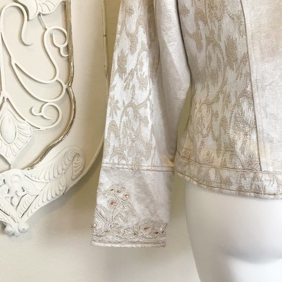 ❌SOLD❌ Urban Tribe | Cream Boho Southwest Design Jacket M - Picture 7 of 10